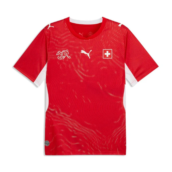 Bold red · topographical passport patterns · UV-glow logos
