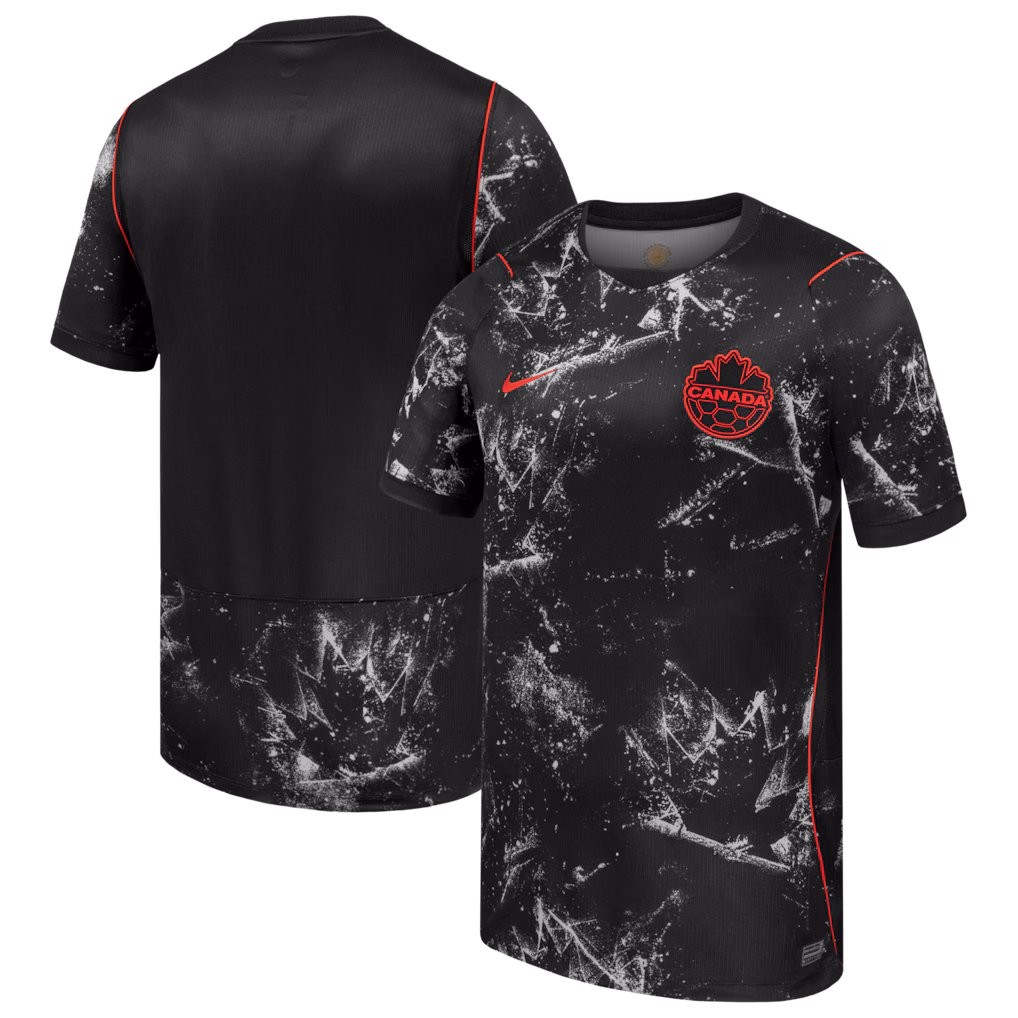 Men’s Nike Black Canada Soccer 2026 Away Stadium Replica Jersey